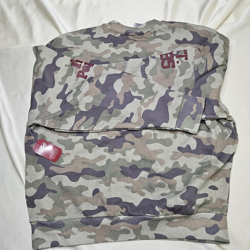 NWT Dr pepper Est.1885 Women's Large sweatshirt Camo I'm A Pepper - Picture 10 of 11